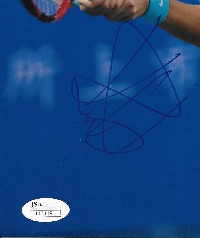 Photo de tennis autographiée Petra Kvitova 8x10 #3 avec authentification JSA originale