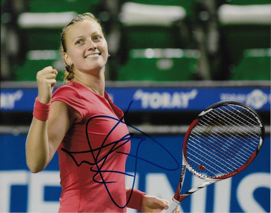 Photo 8x10 autographiée de Petra Kvitova, tennis féminin, n° 5, originale