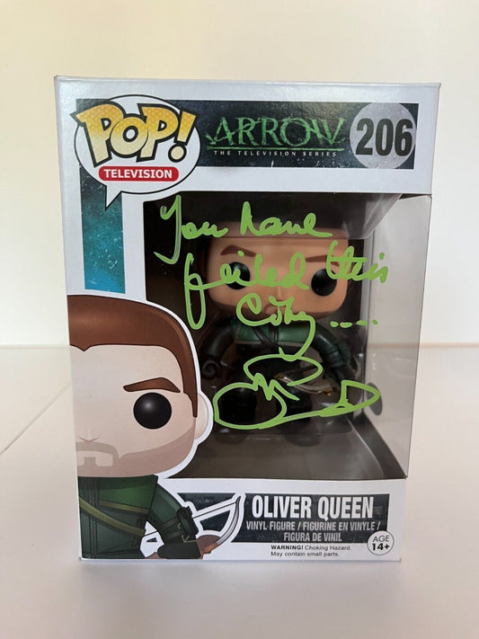 Autographed Stephen Amell signed Arrow Pop Funko JSA certified  Oliver Queen