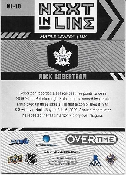 Autographed 20/21 UD Overtime Next in Line 3 Card Lot Kurashev Robertson Joseph