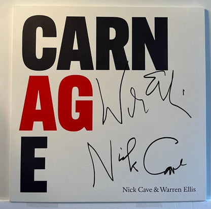 Autographed Carnage LP signed  by Nick Cave Warren Ellis Vinyl  JSA