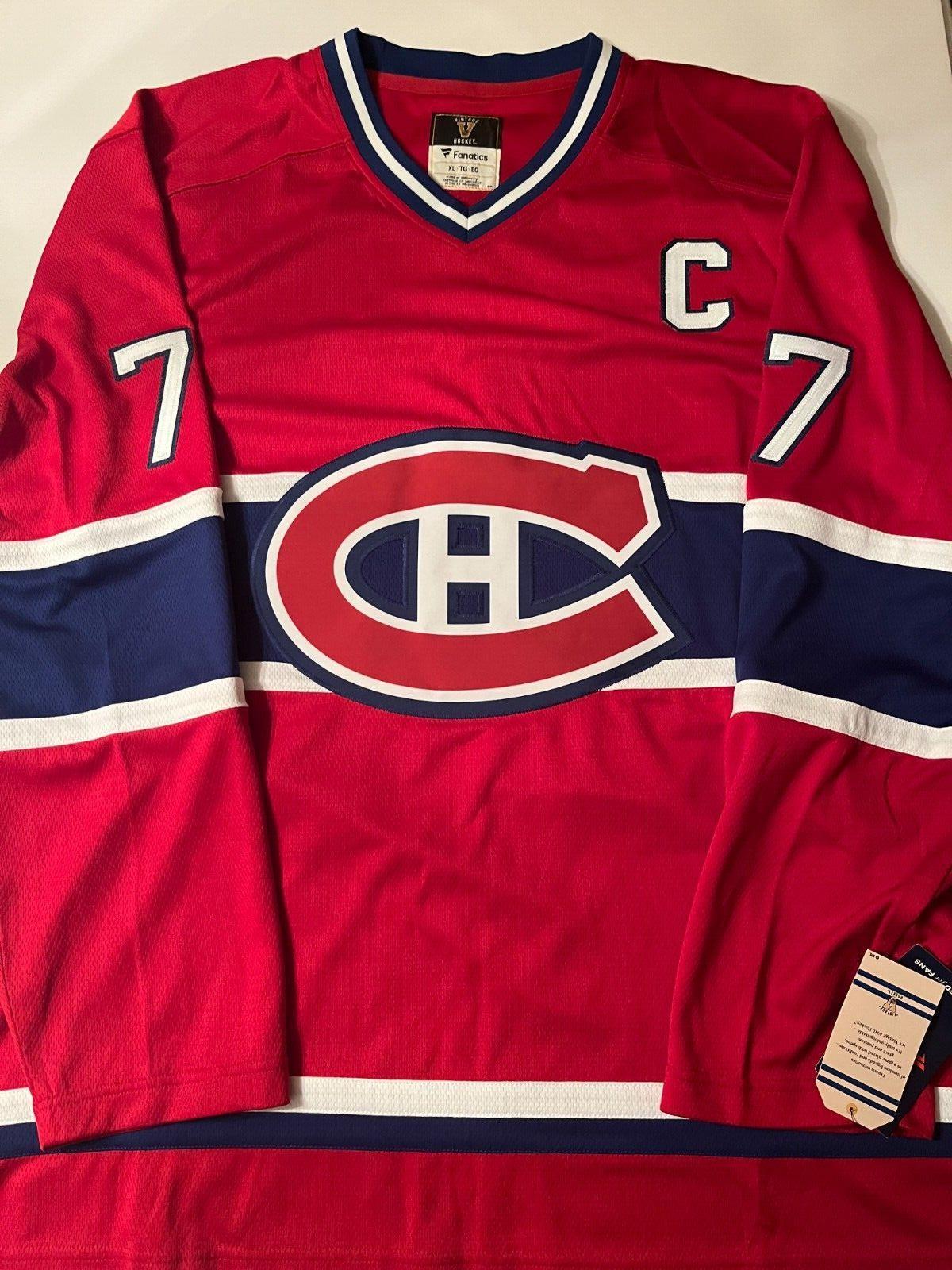 Autographed Fanatics Montreal Canadiens HOF  Pierre Turgeon Jersey JSA 2 Inscrip