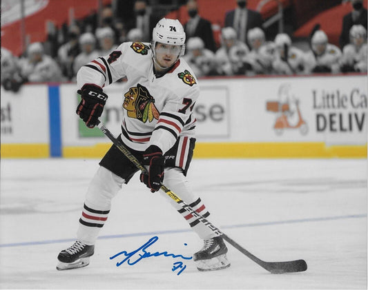 Photo 8x10 autographiée par Nicolas Beaudin des Blackhawks de Chicago #5