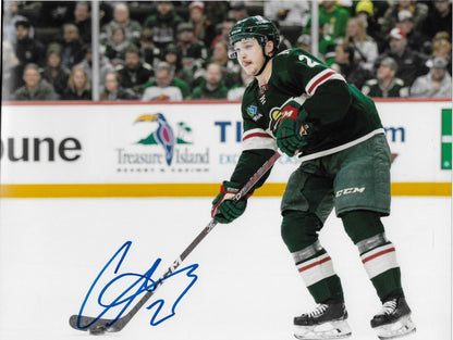 Autographed Minnesota Wild Calen Addison Signed 8x10 Photo #1 Original