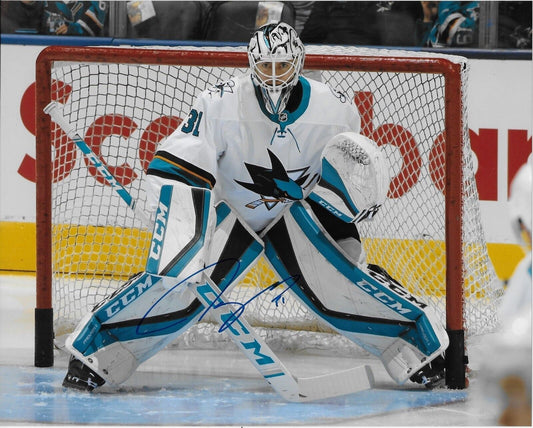 Autographed San Jose Sharks Goalie Martin Jones Signed 8x10 Photo #1 Original