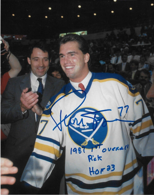 Signed Pierre Turgeon Buffalo Sabres 8x10 Photo #1 with 1987 1st Pick + HOF 23