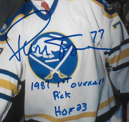 Signed Pierre Turgeon Buffalo Sabres 8x10 Photo #1 with 1987 1st Pick + HOF 23