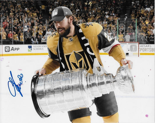 Autographed Vegas Golden Knights Chandler Stephenson Cup 8x10 Photo #1 Original