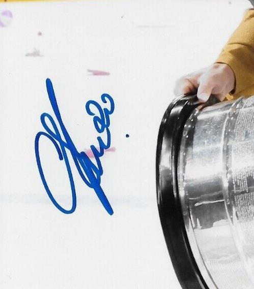 Photo 8x10 autographiée de la coupe Chandler Stephenson des Golden Knights de Vegas #1 originale
