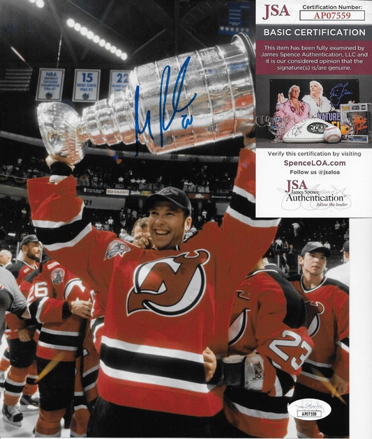 Autographed New Jersey Devils Martin Brodeur Stanley Cup 8x10 Photo JSA Original