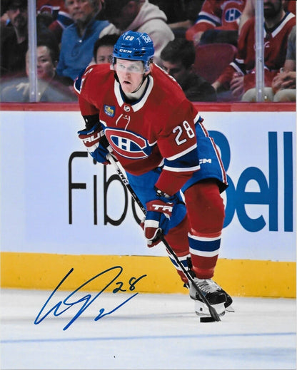 Photo 8x10 autographiée par Christian Dvorak des Canadiens de Montréal #7 Original