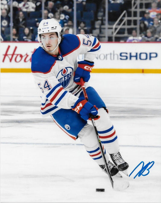 Autographed Edmonton Oilers Prospect Xavier Bourgault Signed 8x10 Photo Original