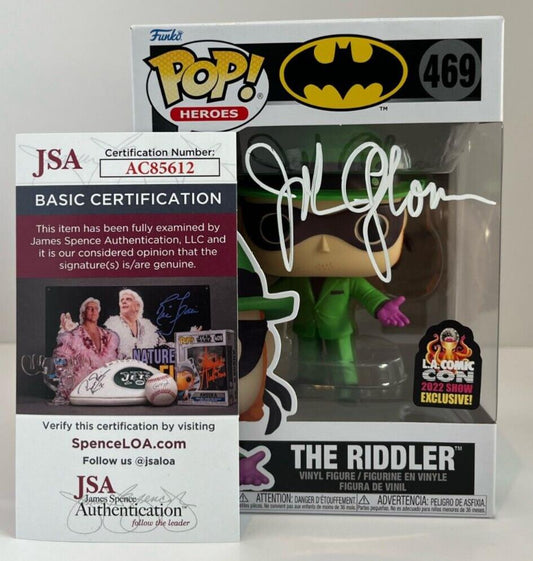 Autographed  John Glover signed Batman  Funko JSA The Riddler