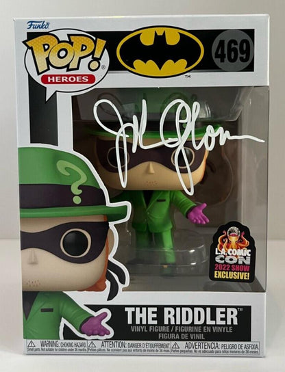 Autographed  John Glover signed Batman  Funko JSA The Riddler