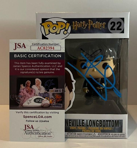 Autographed  Matthew Lewis signed Harry Potter Neville Longbottom Funko JSA 2