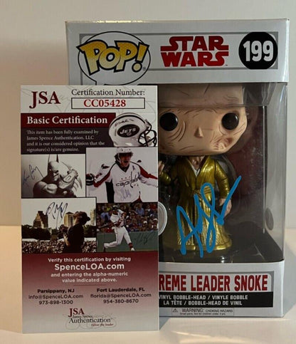 Autographed  Andy Serkis signed Star Wars Supreme Leader Snoke Funko JSA