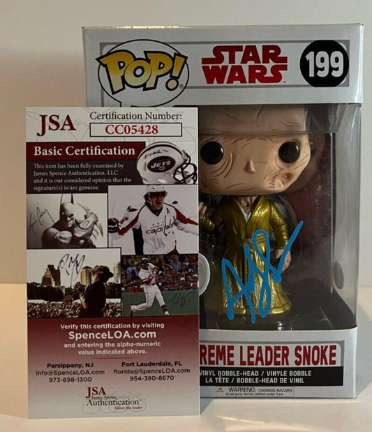 Autographed  Andy Serkis signed Star Wars Supreme Leader Snoke Funko JSA