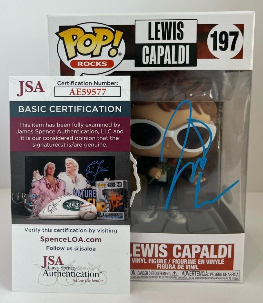 Autographed Lewis Capaldi signed Rock Pop Funko JSA certified 3