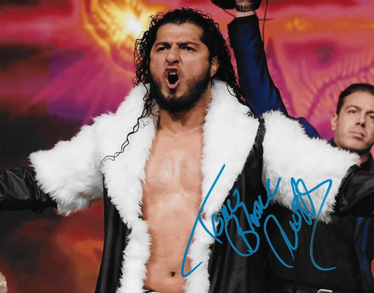 Photo autographiée de 8x10 de Rush El Toro Blanco AEW signée #1 Original