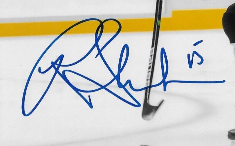 Photo 8x10 autographiée par Riley Sheahan des Golden Knights de Vegas #1 Original