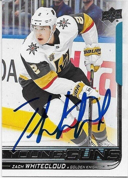 Autographed 18-19 UD Vegas Golden Knights Zach Whitecloud Young Guns Rookie Card