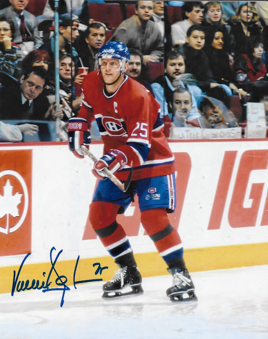 Autographed Montreal Canadiens Vincent Damphousse Signed 8x10 Photo #2 Original
