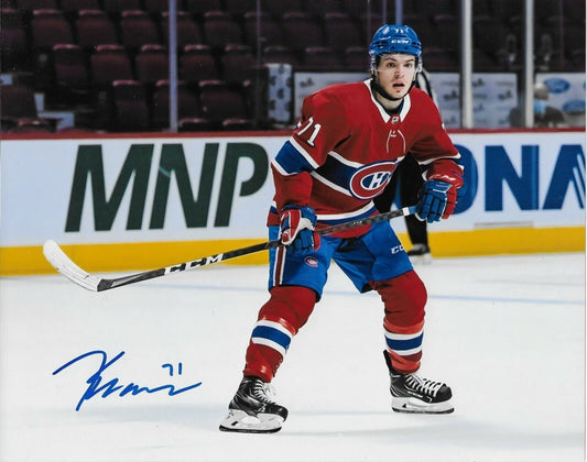 Autographed Montreal Canadiens Jake Evans Signed 8x10 Photo #1 Original