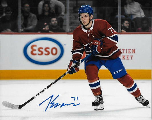 Autographed Montreal Canadiens Jake Evans Signed 8x10 Photo #10 Original