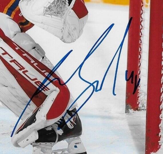 Autographed New Jersey Devils Goalie Akira Schmid Signed 8x10 Photo #1 Original