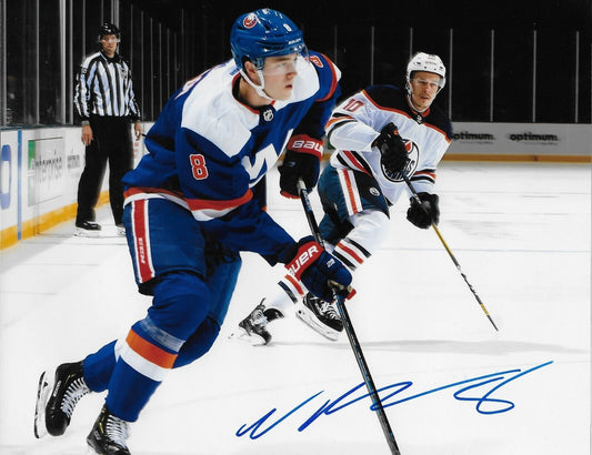 Signed Noah Dobson New York Islanders Autographed 8x10 Photo #4 Original