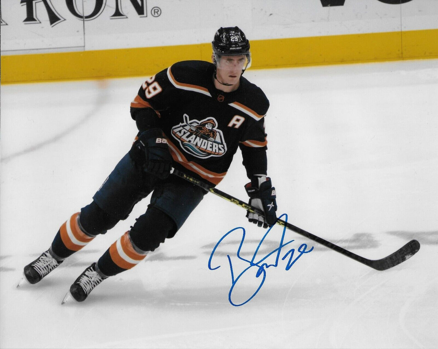 Autographed New York Islanders Nelson Brock Signed  8x10 Photo #1 Original