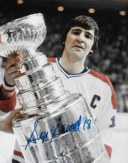 Auto. Montreal Canadiens Hall of Famer Serge Savard Stanley Cup 8x10 Photo #10