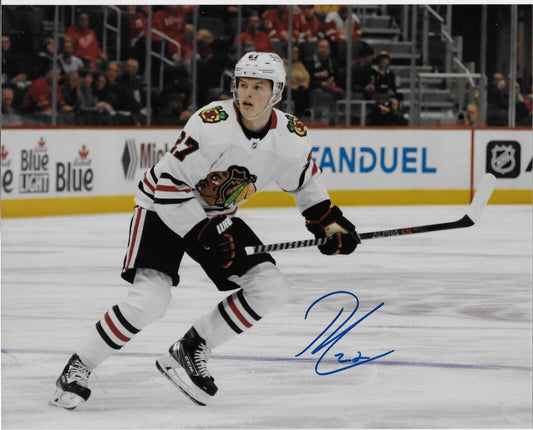 Photo autographiée 8x10 signée Lukas Reichel des Blackhawks de Chicago #1