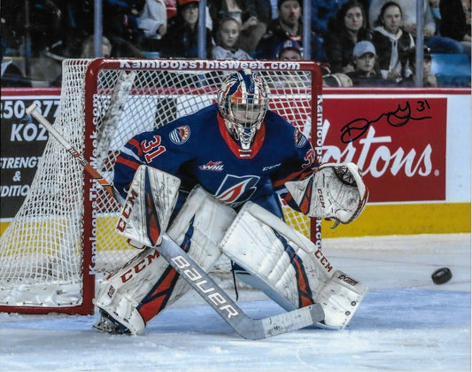 Sign Team Canada Dylan Garand Kamloops Blazers NY Rangers 8x10 Photo #4 Original