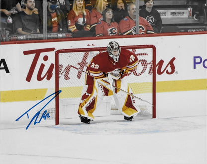 Photo autographiée 8x10 de Dustin Wolf des Flames de Calgary #4 originale