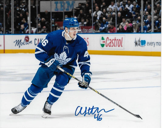 Signed Alex Steeves Toronto Maple Leafs 8x10 Photo #2 AHL Marlies Original