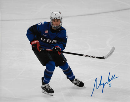 Autographed Megan Keller Team USA Womens Hockey Olympics 8x10 Photo #9 Original