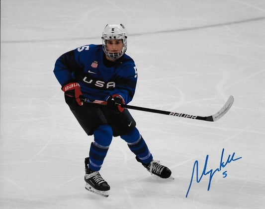 Autographed Megan Keller Team USA Womens Hockey Olympics 8x10 Photo #9 Original