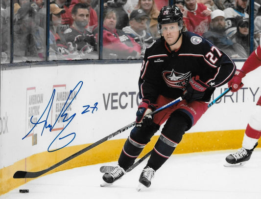 Signed Adam Boqvist Columbus Blue Jackets Autographed 8x10 Photo #2 Original