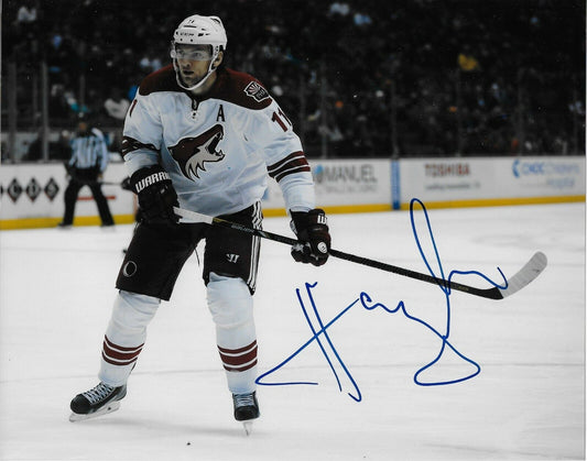 Photo autographiée 8x10 de Martin Hanzal des Coyotes de l'Arizona n°1