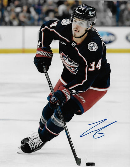 Signed Cole Sillinger Columbus Blue Jackets Autographed 8x10 Photo #2 Original