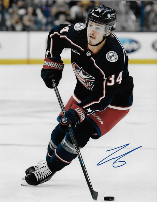 Signed Cole Sillinger Columbus Blue Jackets Autographed 8x10 Photo #2 Original