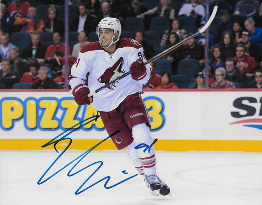 Signed Lucas Lessio Arizona Coyotes Autographed 8x10 Photo #1 Original