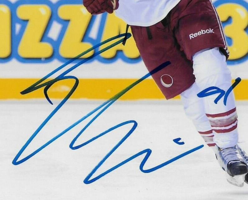 Signed Lucas Lessio Arizona Coyotes Autographed 8x10 Photo #1 Original