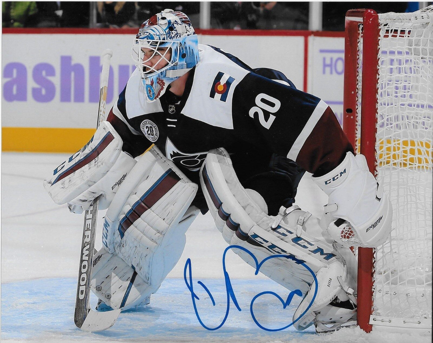 Signed Reto Berra Colorado Avalanche Autographed 8x10 Photo #2 Original