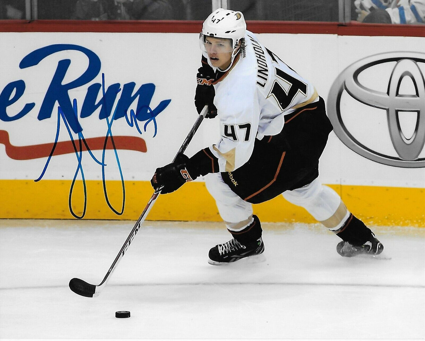 Signed Hampus Lindholm Anaheim Ducks Autographed 8x10 Photo #1 Original