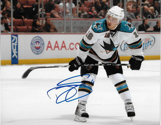 Signed Devin Setoguchi San Jose Sharks Autographed 8x10 Photo #1 Original
