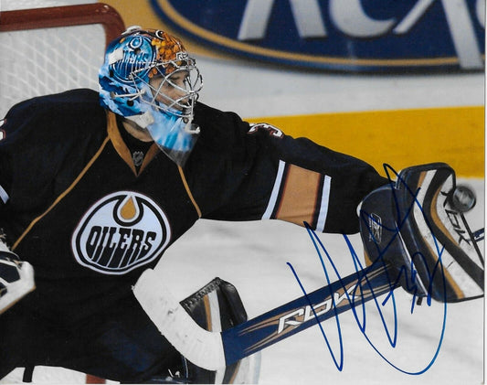 Signed Mathieu Garon Edmonton Oilers Autographed 8x10 Photo #1 Original
