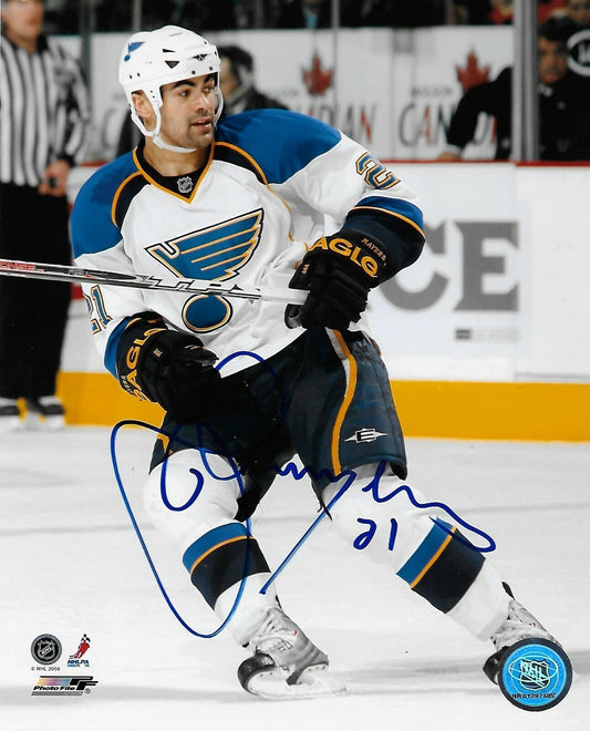 Signed Jamal Mayers St Louis Blues Autographed 8x10 Photo #1 Original