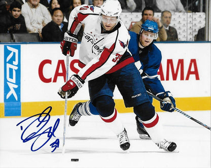 Photo autographiée 8x10 signée David Steckel des Capitals de Washington #2